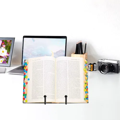 Miniatura 6 de Ouskr 4 Piezas Soportes para Platos de 4-1/4 Pulgadas para Exhibición, Soportes de Metal Hierro para Marcos de Cuadros para Libro Foto Pequeños