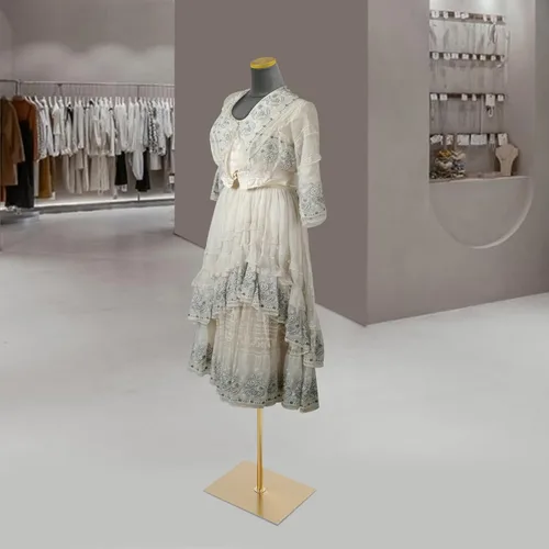 Miniatura 8 de Vestido de maniquí femenino con forma de torso, forma de vestido femenino con altura ajustable, cuerpo de maniquí para exhibición de joyas de vestir