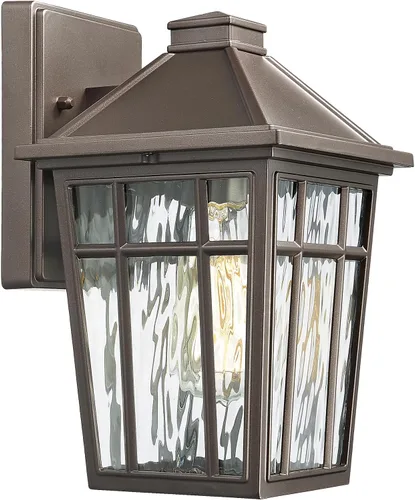 Miniatura 14 de Darkaway Lámparas de pared para exteriores, luz de porche frontal, pared exterior, antioxidante, impermeable, de aluminio con cristal para patio