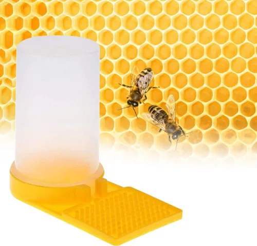 Miniatura 2 de Paquete de 2 alimentadores de abejas, dispensador de agua de apicultura, equipo de apicultura, colmena de miel, alimentador de entrada, herramientas
