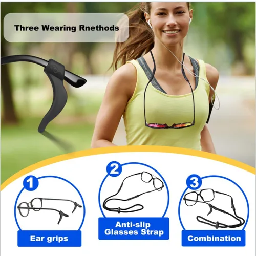 Miniatura 2 de Correa de soporte para lentes de ojos, correas de vidrio para hombres, mujeres y niños, soportes para gafas de sol alrededor del cuello, retenedor