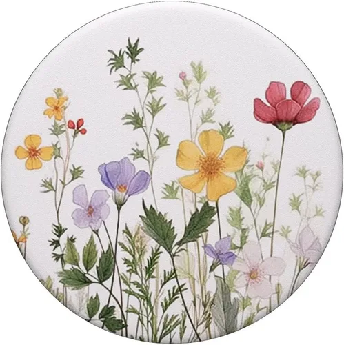 Miniatura 3 de Patrón floral Flores silvestres Flores Ramo Flor Pastel PopSockets intercambiables PopGrip