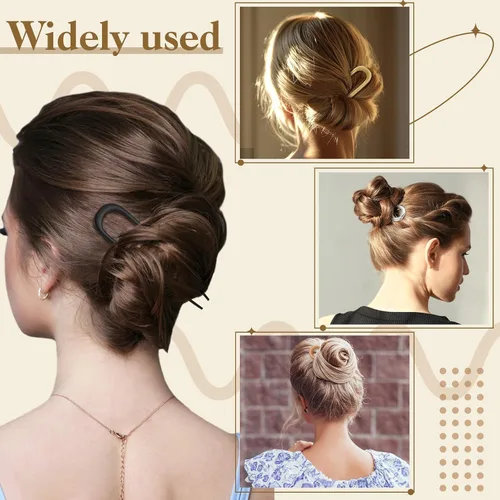 Miniatura 6 de ProSuites 4 pinzas de pelo francés grandes para cabello largo, pinzas de metal en forma de U de 5.5 pulgadas adecuadas para mujeres, peinados