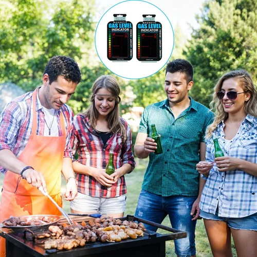Miniatura 5 de Ptwola 2 Piezas Indicador de Nivel de Gas Indicador de Tanque de Propano Reutilizable Indicadores de Nivel de Combustible Adhesivo para Cocina