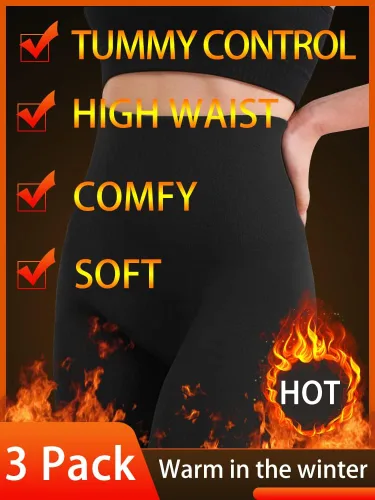 Miniatura 2 de FULLSOFT 3 Pack Fleece Lined Leggings Women High Waisted Workout Winter Warm Thermal Yoga Pants
