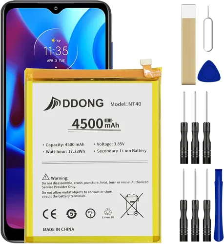 DDONG Batería de polímero de litio mejorada NT40 Reemplazo de batería para Motorola Moto G Pure 2021 XT2163 con herramientas de reparación