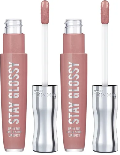 Miniatura 59 de Rimmel Stay Glossy Brillo de labios - Fórmula ligera y no pegajosa para color y brillo de labios - 130 Blushing Belgraves,.18oz Belgraves sonrojados