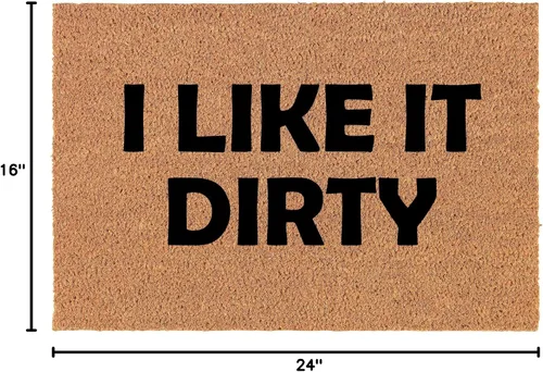 Miniatura 2 de Felpudo de fibra de coco para puerta delantera, nuevo cierre del hogar, regalo de inauguración de la casa, I Like It Dirty Funny
