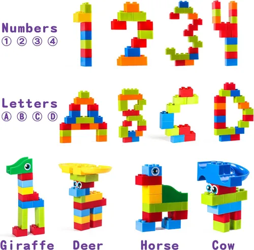 Miniatura 2 de Juego de 168 piezas de bloques de construcción clásicos de canicas, bloques de juguete STEM para niños, ensambla diferentes modelos de bloques