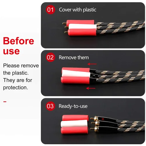Miniatura 7 de SKW Cable divisor RCA Y (1 macho a 2 macho) - Cable de subwoofer de 3.2 pies (3.3 ft) con cobre de ultra alta pureza y blindaje múltiple para cine