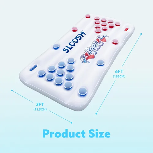 Miniatura 6 de SLOOSH Juego de juguetes de piscina, juego de lanzamiento de pong, juguetes de agua para adultos y niños, juegos familiares, flotadores inflables