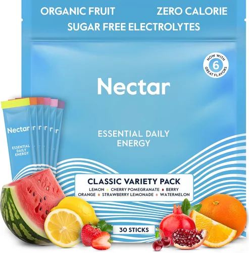 Nectar Energy Booster - Cafeína Orgánica, B12 y Electrolitos - Sin Azúcar y Cero Calorías – Café Saludable, Bebida Energética y Alternativa a la