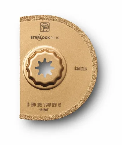 Fein Starlock Plus 63502170210 - Hoja de sierra segmentada de carburo, extracción precisa de lechada de azulejos, corte de yeso y trabajo de