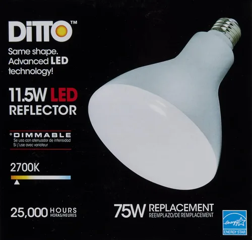 Miniatura 2 de Satco 11.5 vatios; LED BR40; 2700 K; extensión de haz de 103 pies; base media; 120 voltios; regulable