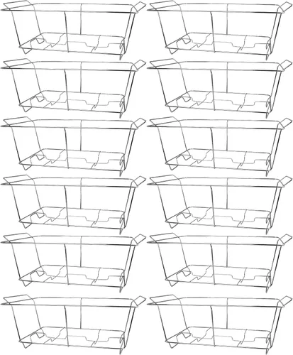 Miniatura 2 de COMFICOVE Paquete de 12 soportes para escalfadores de alambre para buffet con marco de cromo para eventos, fiestas, bodas y catering de fiestas