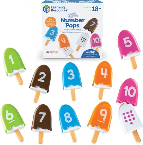 Paletas con números Number Pops para recursos de aprendizaje, de Learning Resources