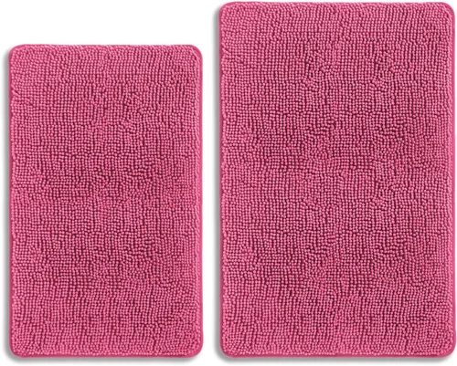 Miniatura 123 de Alfombra de baño pequeña de 12 x 18 pulgadas, lavable y absorbente, antideslizante, alfombra de baño de felpilla gruesa y suave para baño, ducha