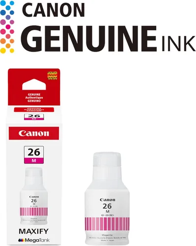 Miniatura 8 de Canon GI-26 - Botella de tinta magenta de pigmento original, compatible con impresoras MegaTank GX7120, GX6120, GX5120, GX6020, GX7020, GX6021