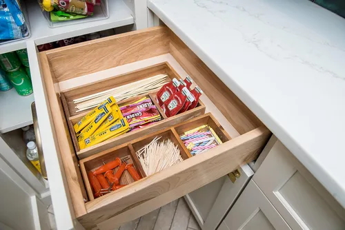 Miniatura 4 de Lipper International Bandeja organizadora de cajones y escritorio de madera de acacia para suministros de oficina o artículos del hogar y cocina, 3