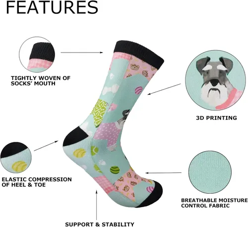 Miniatura 4 de YISHOW Calcetines unisex novedosos y divertidos, para regalo, Blanco