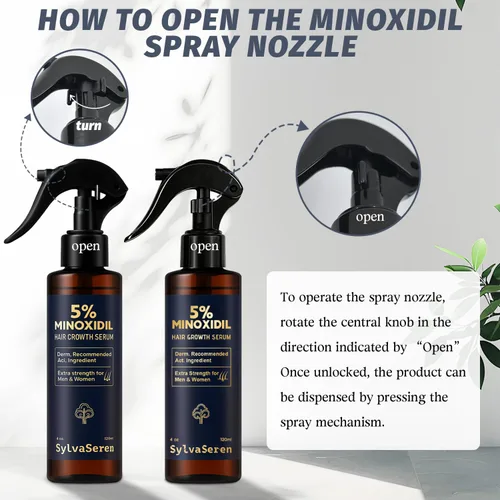 Miniatura 8 de Spray de minoxidil al 5% para el crecimiento del cabello, hombres y mujeres, tratamiento para adelgazamiento y retroceso de la línea del cabello