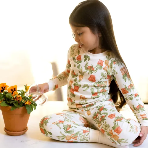 Miniatura 3 de Burt's Bees Baby Conjunto de pijama de 2 piezas, camiseta y pantalón para bebé, 100% algodón orgánico