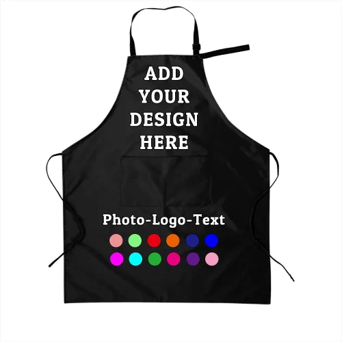 Miniatura 23 de Delantal personalizado para adultos, delantales personalizados con bolsillos, añade tu logotipo y foto, delantal impermeable ajustable personalizado