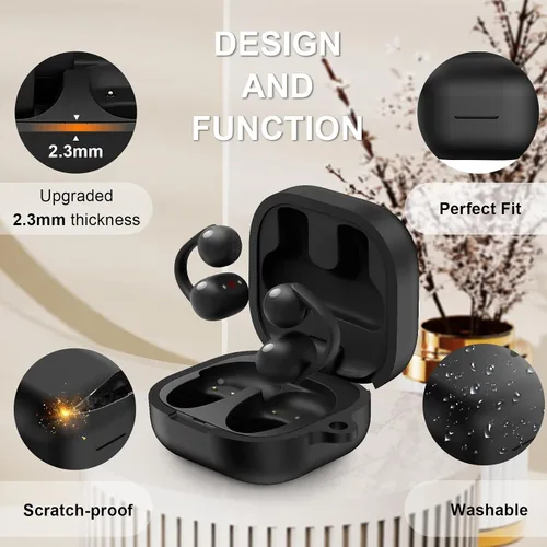 Miniatura 5 de Funda compatible con Sony LinkBuds Clip WF-LC900, silicona suave a prueba de golpes, funda protectora para auriculares Sony LinkBuds Clip Open-Ear