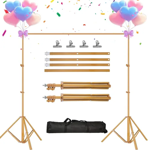 Miniatura 10 de iMounTEK - Soporte para Telón de Fondo para Estudio de Fotografía y Vídeo, 10 Pies de Ancho, Soporte Ajustable para Telón de Fondo, Kit de Soporte