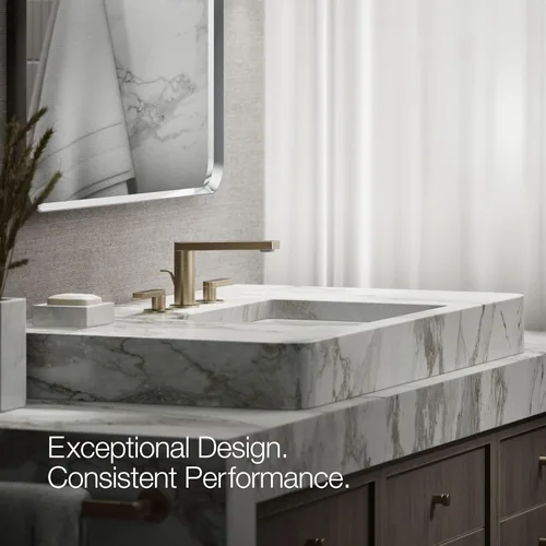 Miniatura 4 de Kohler 73060-4-BV Composed Grifo de lavabo de baño con manijas de palanca, 1.2 gpm, bronce cepillado vibrante Bronce pulido vibrante