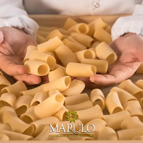 Miniatura 3 de Marulo Pasta orgánica italiana Paccheri, USDA Organic (1 paquete x 1.1 lb) - Pasta artesanal tradicional de bronce troquelada, producto de Campania