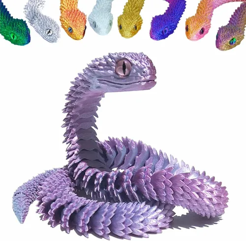 Miniatura 11 de Conjunto de Animales Impresos en 3D Juguetes de Serpiente Impresos en 3D Juguete Fidget Articulado Flexible Impreso en 3D Animales Impresos en 3D