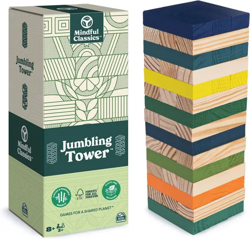 Miniatura 10 de Mindful Classics, Juego de dominó de madera de doble seis, juegos clásicos sostenibles con estuche de almacenamiento de madera, para adultos y niños