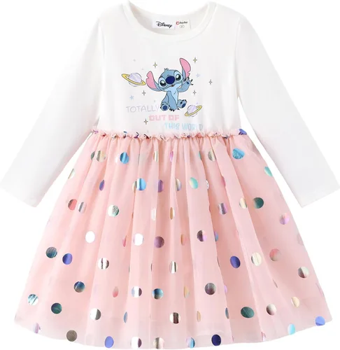 Miniatura 27 de Disney Frozen Elsa Princesa Cenicienta Ariel Jazmín Rapunzel Vestido para bebé/niña, Vestido de manga larga con volantes y superposición de malla