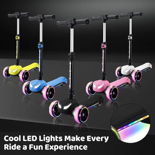 Miniatura 5 de Patinete eléctrico de 24V para niños con motor potente de 150W, acelerador de pulgar, pantalla LCD, Bluetooth, luz en el manillar, plataforma