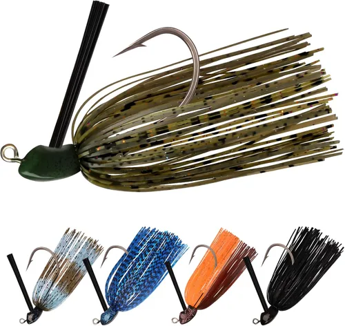 Miniatura 10 de TRUSCEND Jigs Fishing Lures with Ultra Smooth Teflon Hook, Tour Grade Titanium Weed Guard Swim Jigs, Valuable Weedless Skirted Jig, Well-Made Lures