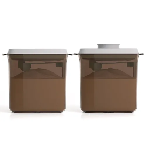 Miniatura 14 de Contenedor de Leche en Polvo para Bebés - Dispensador de Fórmula Hermético de 2300ml con Cuchara y Raspador, Sin BPA, Transparente, 28OZ, 1.76LB, 28
