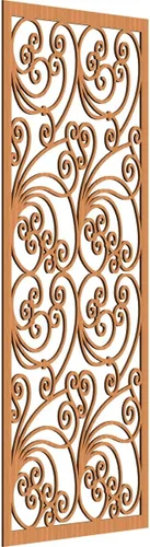Miniatura 156 de 9 3/8"W x 24 3/8"H x 1/4"T Marilla Decorativos Paneles de Pared de Madera Calado, Abedul