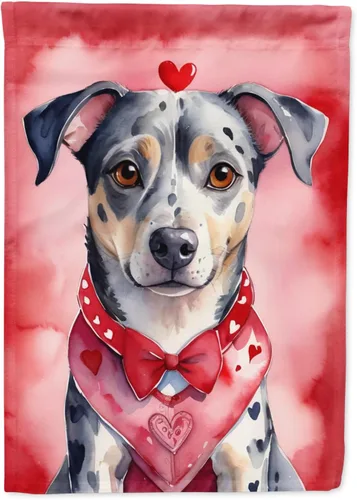 Miniatura 172 de Caroline's Treasures DAC5292CHF - Bandera de Border Collie My Valentine House para porche, grande, con manga para porche, para colgar en la pared
