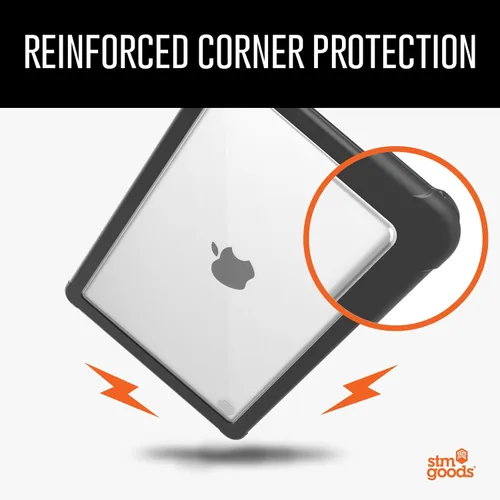 Miniatura 2 de STM Dux - Funda protectora para MacBook Air (13 pulgadas), M5, M4, M3, M2, PC transparente, parachoques de TPU elevados resistentes con patas