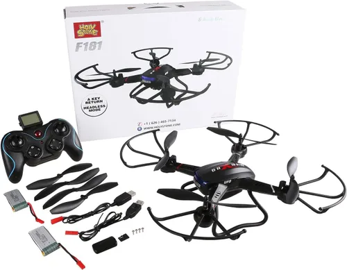 Miniatura 7 de Drone Holy Stone F181 RC cuadricóptero, drone con cámara HD RTF de 4 canales 2.4 GHz 6-gyro sistema sin cabeza, negro