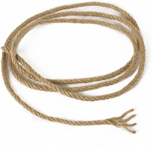 Miniatura 4 de Cuerda de yute Tenn Well de 5 mm, cuerda de 164 pies de 4 capas trenzada gruesa para jardinería, manualidades, reciclaje, poste rascador de gatos
