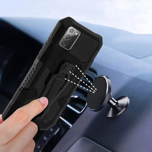 Miniatura 3 de Funda compatible con Samsung Galaxy Note 20 5G, con protector de pantalla de vidrio templado y clip para cinturón, cuerpo completo, resistente, a