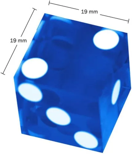 Miniatura 6 de Juego de dados - Dados de casino serializados de 19 mm de grado A con bordes afilados - Accesorios para noche de juegos de Trademark Poker (Azul)