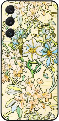 Miniatura 120 de Berkin Arts Funda compatible con Samsung Galaxy S22 Ultra, funda de silicona Art Nouveau Floral Flower (Clematis by Alphonse Mucha)