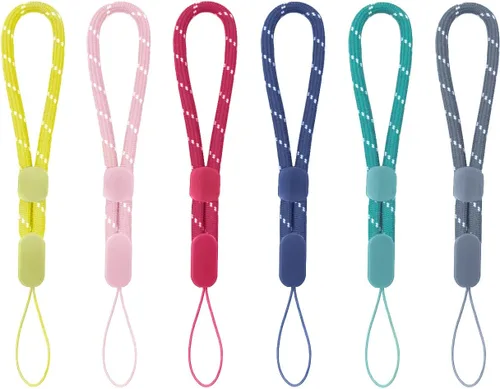Miniatura 6 de Pluxen Cordón ajustable para el dedo, correa pequeña compatible con iPhone, funda para teléfono móvil, cámara, cartera, llavero Mezclado