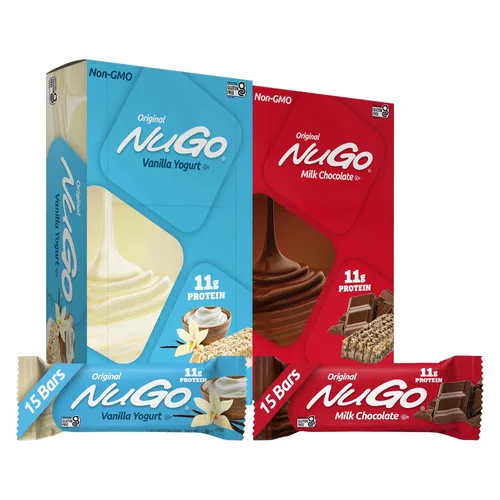 Miniatura 22 de NuGo Barra de proteínas, plátano de chocolate, 0.46 oz de proteína, sin gluten, 15