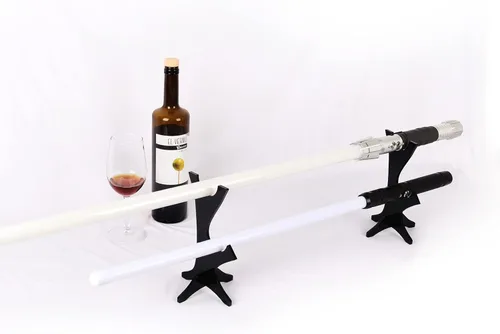 Miniatura 8 de Soporte de acrílico para sable de luz perfecto para sable de luz Jedi, soporte de sable de luz resistente, soporte de sable de luz de dos niveles