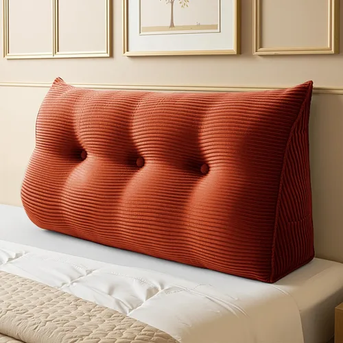 Miniatura 15 de WOWMAX - Almohada triangular para lectura; almohada grande para cabecera y respaldo; almohada en forma de cuña para soporte y posicionamiento