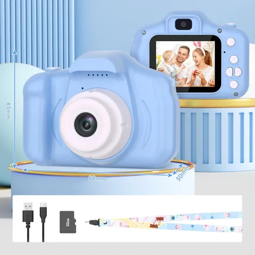 Miniatura 7 de Mafiti Cámara para Niños, Cámara Digital Mini Selfie de 26MP HD para Niños, Cámara para Niños Pequeños de Vídeo 1080P, Juguete al Aire Libre